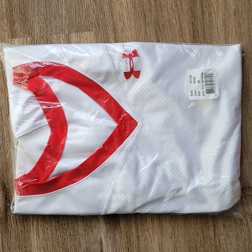 Under Armour Stock Havoc Football Jerseys Adult Size 4X Red/White